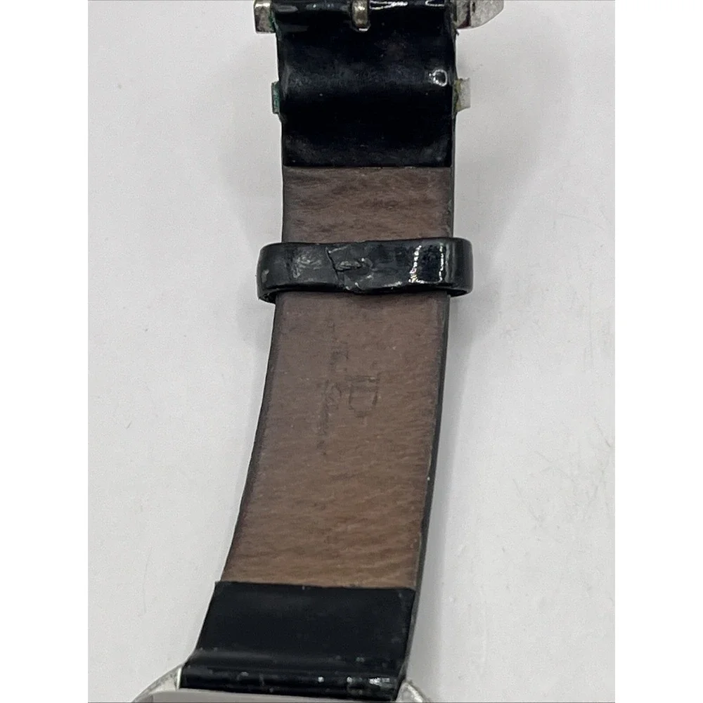 Jean Dousset Women's Diamond Bezel Watch Leather Band MOP Dial- New Battery‎